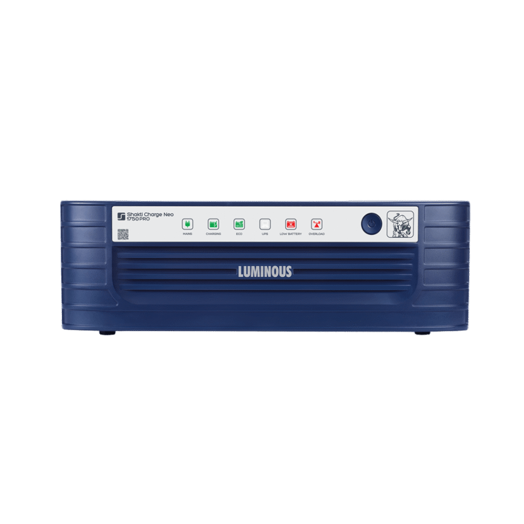 Shakti Charge Neo 1750 Pro 1500VA inverter designed for heavy load home and shop backup