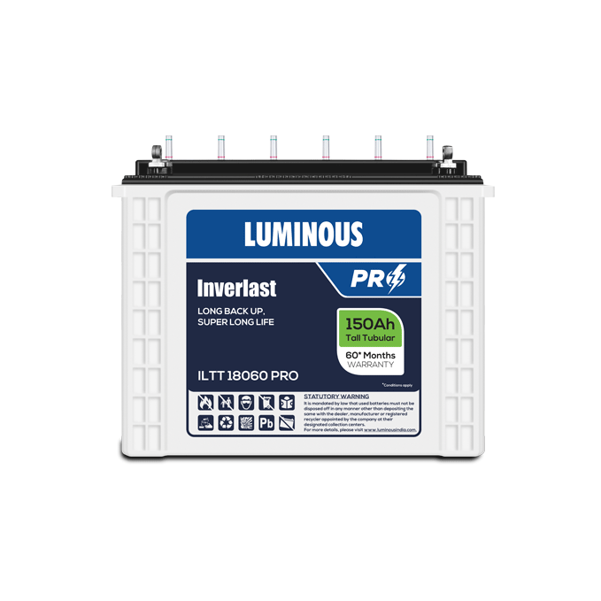 Luminous ILTT 18060 Pro 150Ah Tall Tubular Inverter Battery